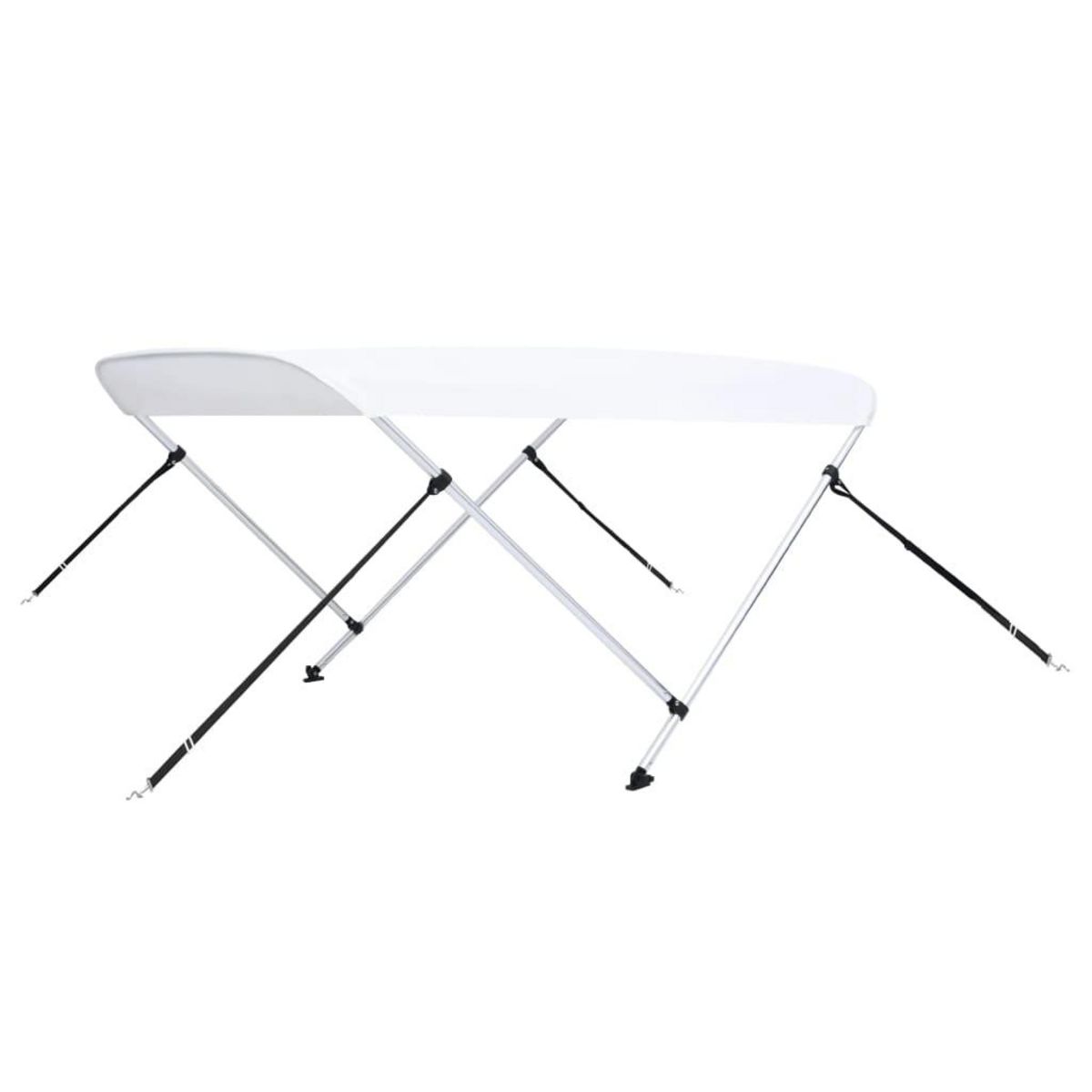 VIDAXL Auvent bimini a 2 arceaux Blanc 180x150x110 cm