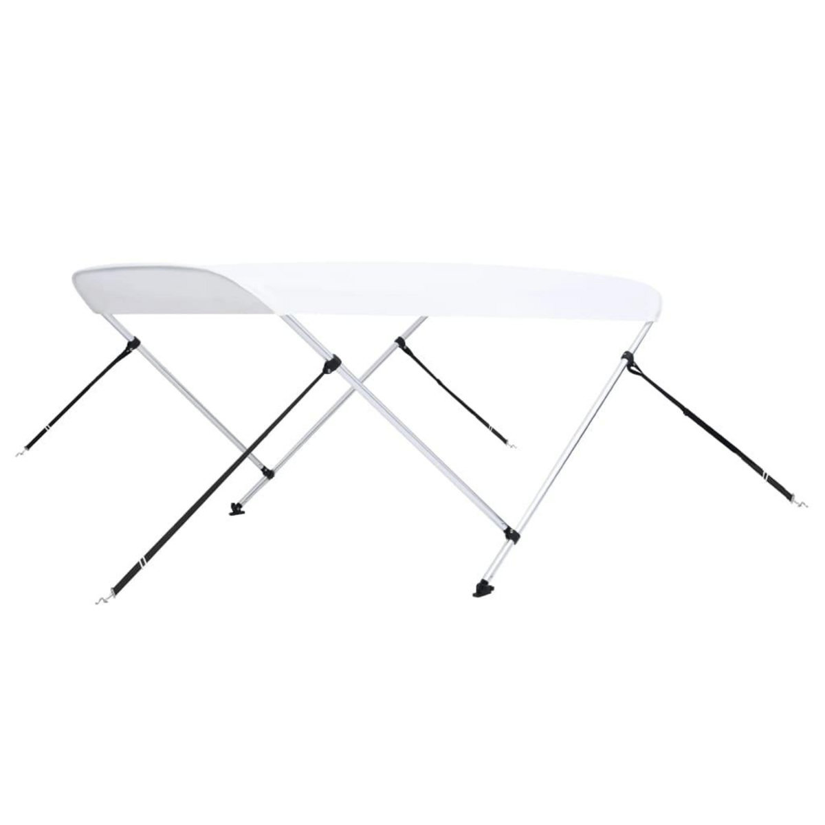 VIDAXL Auvent bimini a 2 arceaux Blanc 180x150x110 cm