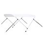Voir la diapositive 2 : VIDAXL Auvent bimini a 2 arceaux Blanc 180x150x110 cm