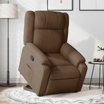 VIDAXL Fauteuil inclinable Marron Tissu