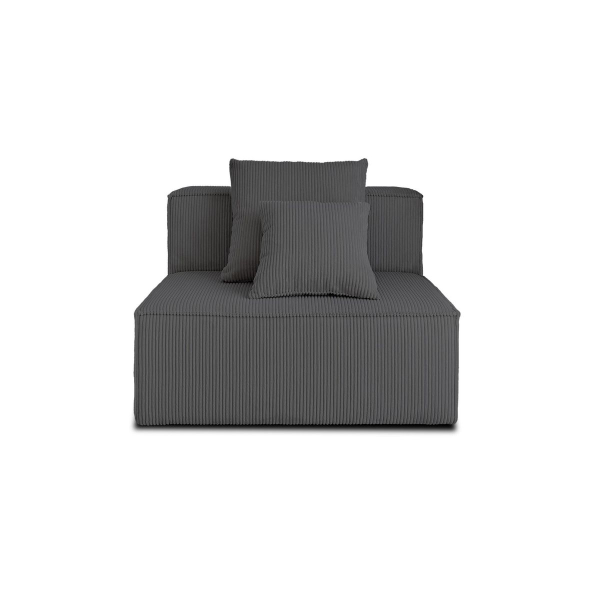 LISA DESIGN Colombine - module d'assise sans accoudoirs - en velours côtelé