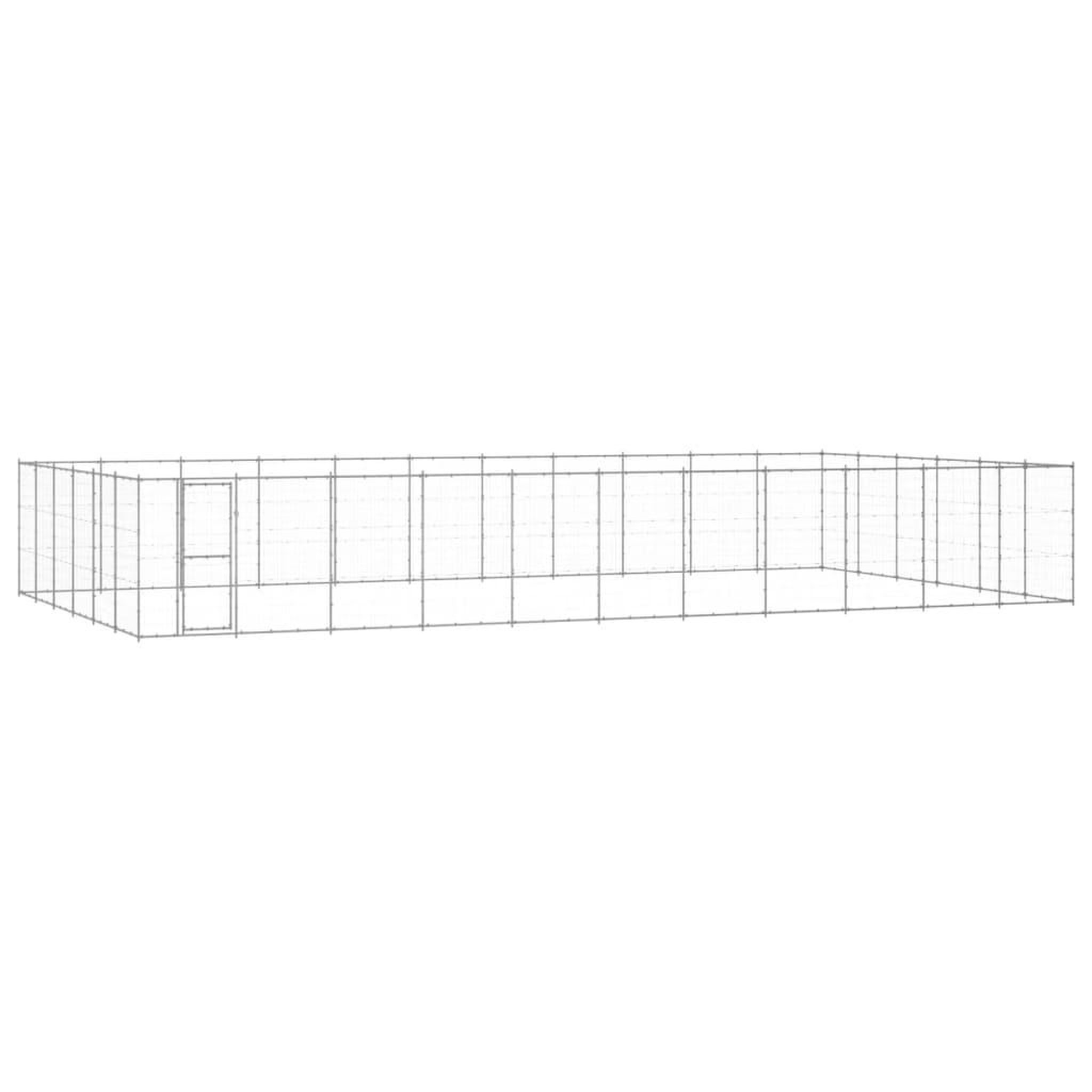 VIDAXL Chenil exterieur Acier galvanise 79,86 m²