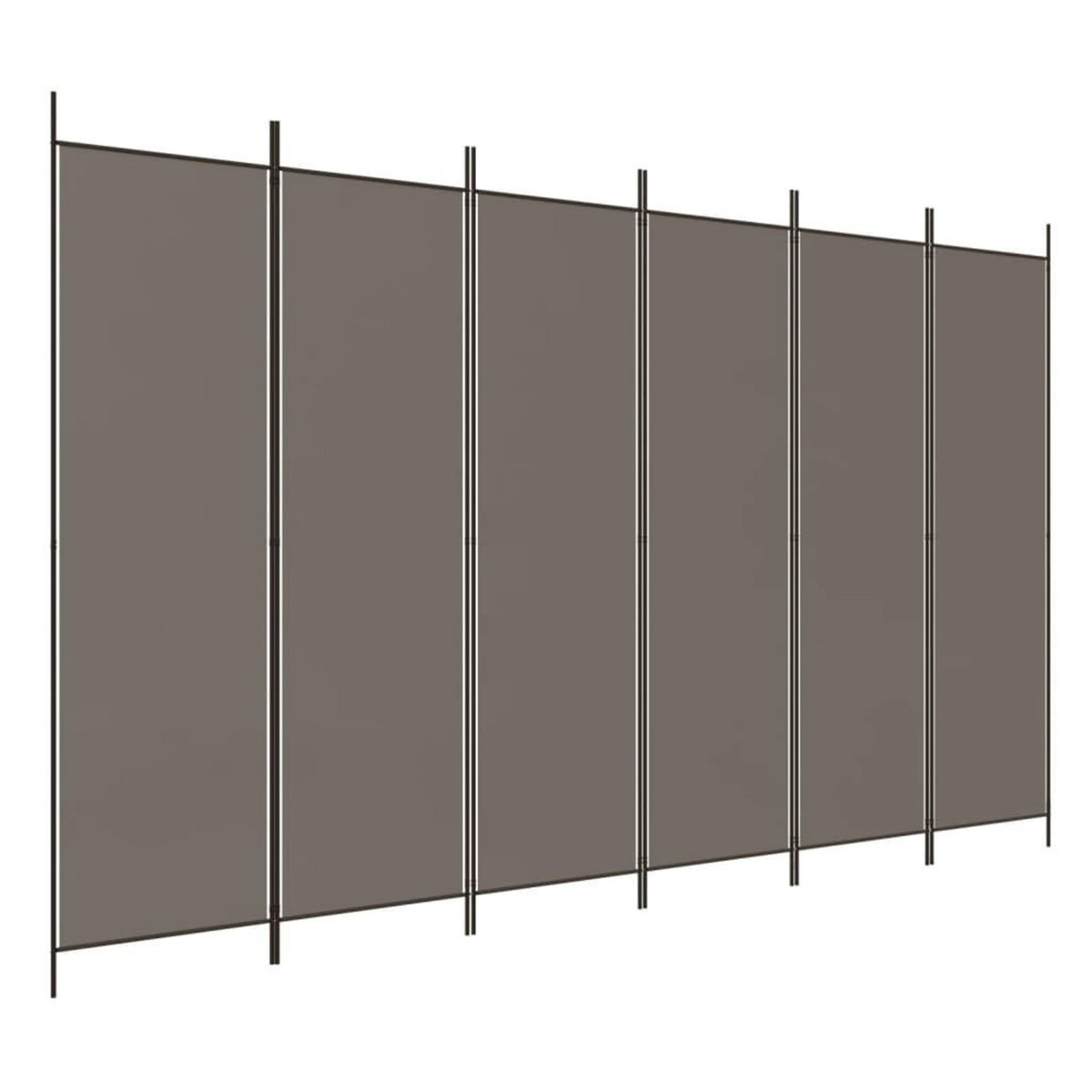 VIDAXL Cloison de separation 6 panneaux Anthracite 300x200 cm Tissu