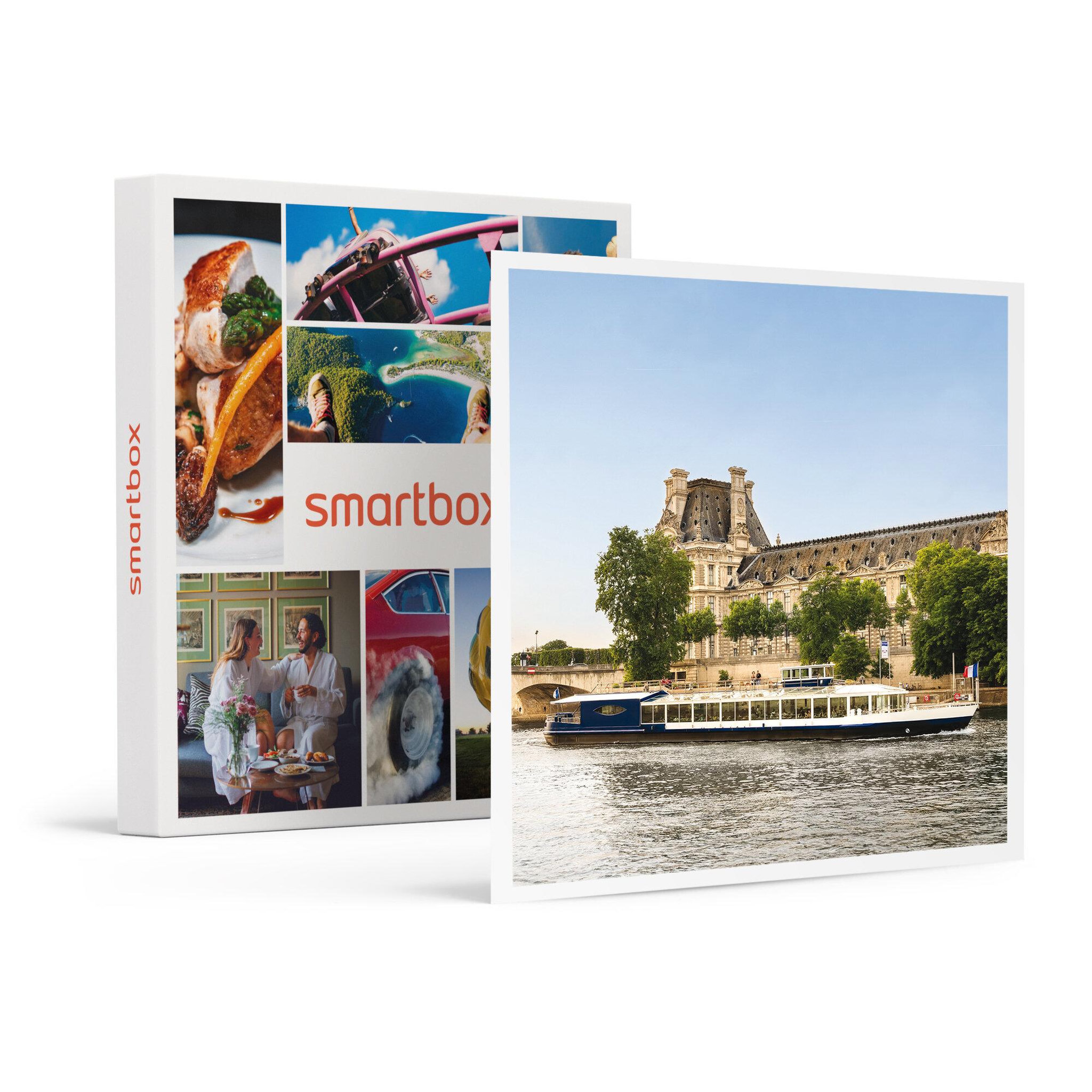 Voir la diapositive 1 : Smartbox Croisière gourmande d'1h45 sur la Seine avec dîner Menu 3 plats sur le Paris en Scène - Coffret Cadeau Gastronomie