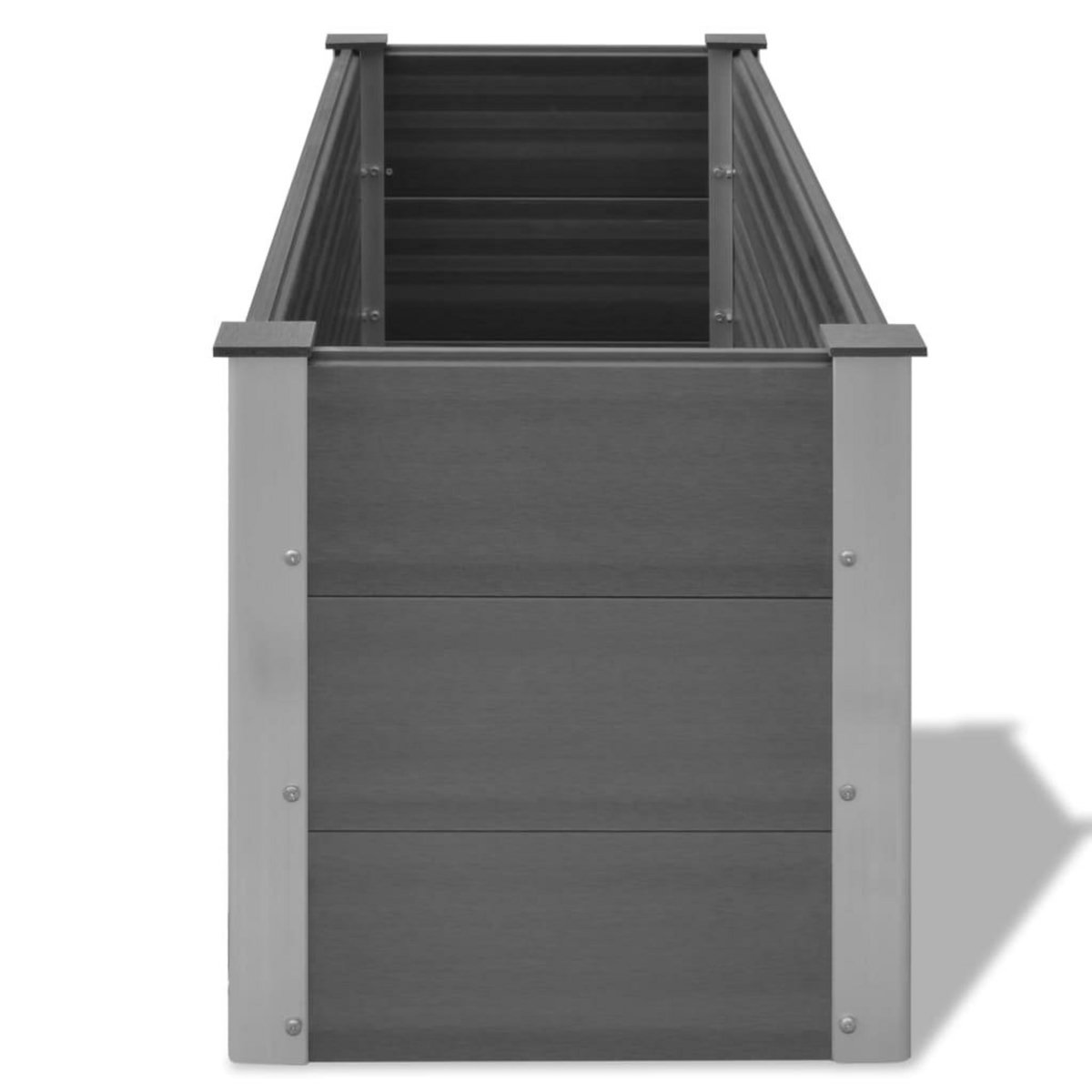 VIDAXL Lit sureleve de jardin WPC 150x50x54 cm Gris