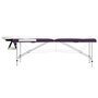 VIDAXL Table de massage pliable 2 zones Aluminium Blanc et violet