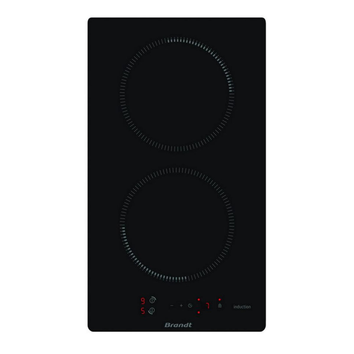 BRANDT Table domino induction 30cm 2800w noir - bpi6210b