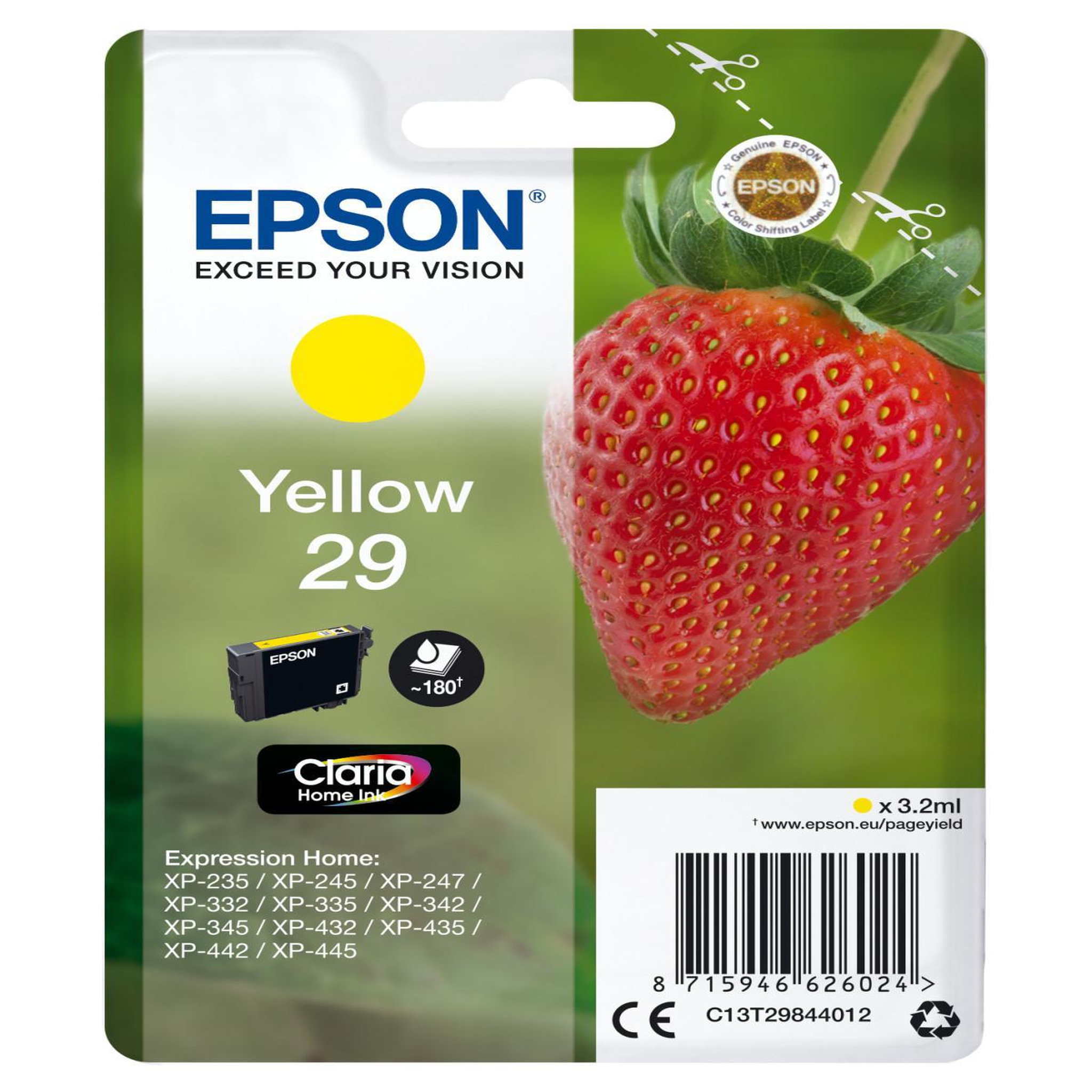 Voir la diapositive 2 : Epson Cartouche imprimante EPSON C 13 T 29844012