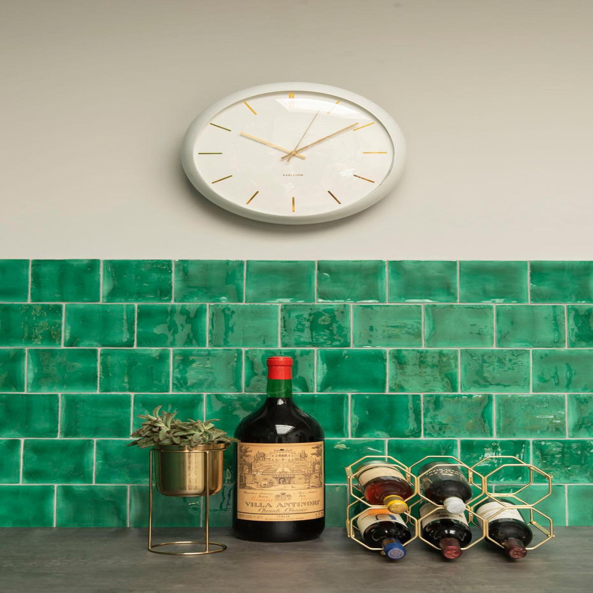 PRESENT TIME Range bouteille pliable design métal Honey