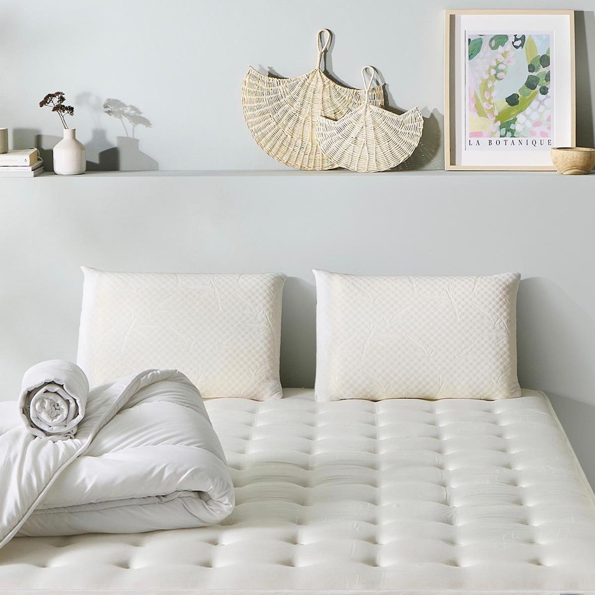 OLYMPE LITERIE OLYMPE LITERIE | Pack Prêt à dormir APOLLON | Matelas Mémoire de forme + Sommier + Accessoires