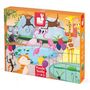 Voir la diapositive 2 : Juratoys-Janod Puzzle tactile une journee au zoo