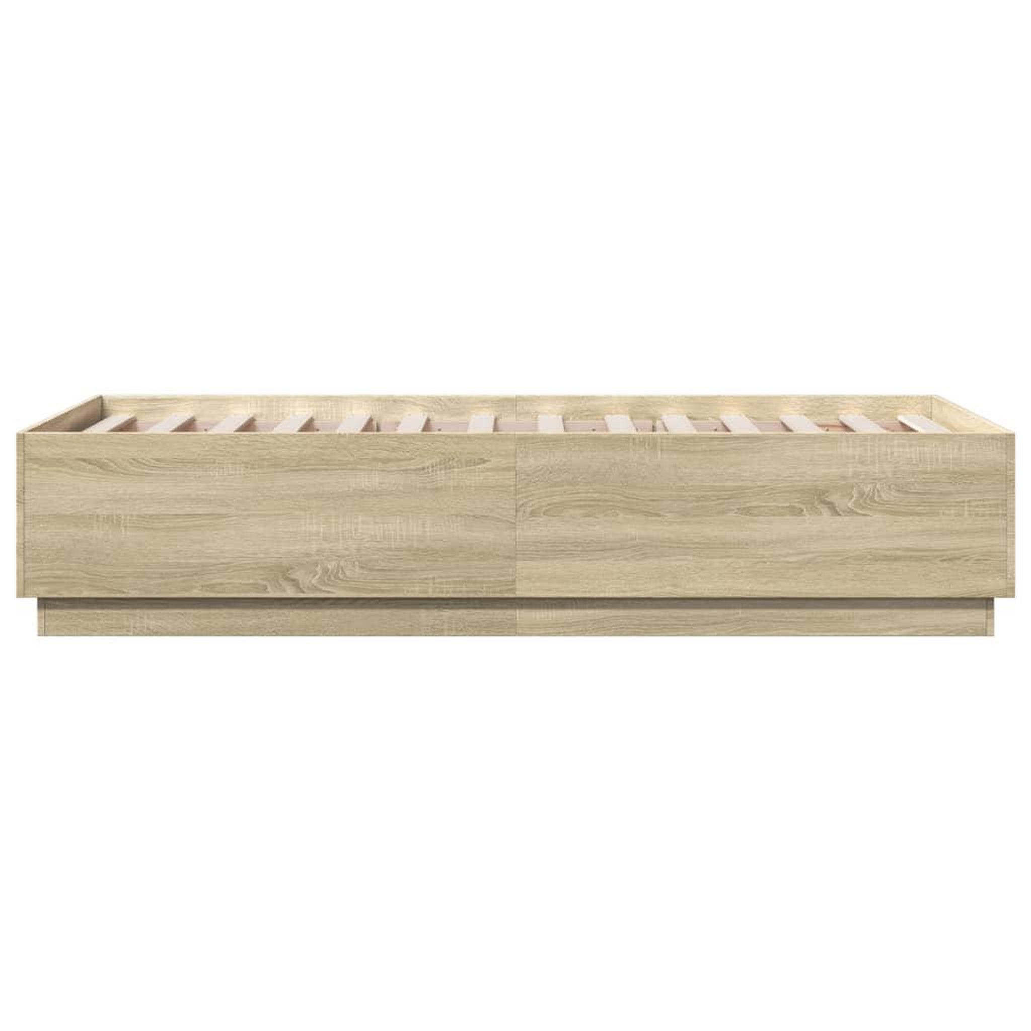 Voir la diapositive 5 : VIDAXL Cadre de lit sans matelas chene sonoma 75x190 cm