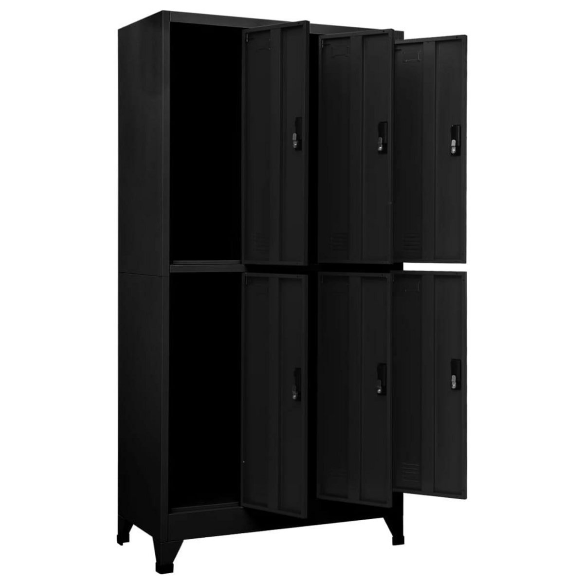 VIDAXL Armoire a casiers Noir 90x45x180 cm Acier