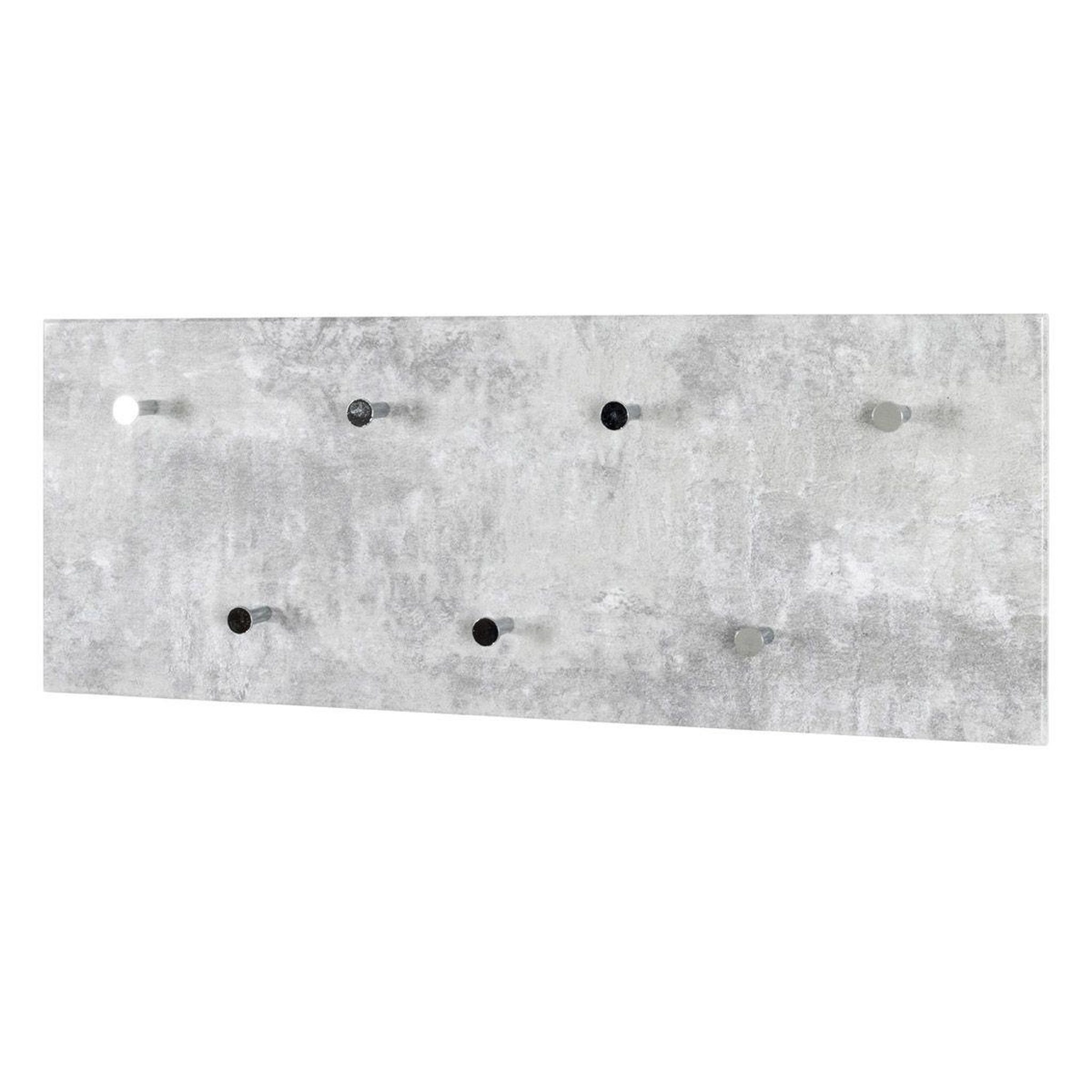 Voir la diapositive 2 : Paris Prix Patère murale 7 crochets déco  béton  80cm gris