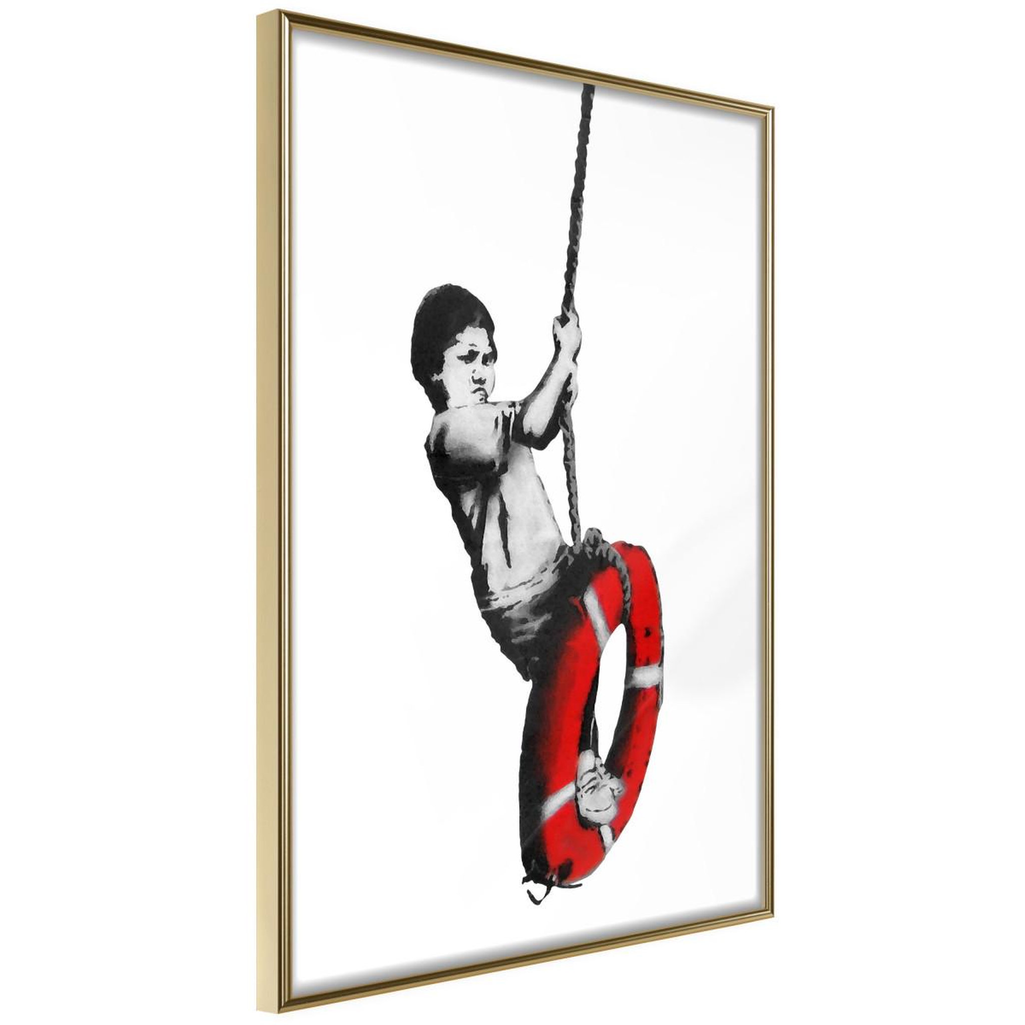 Paris Prix Affiche murale encadrée  banksy swinger