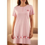 Voir la diapositive 2 : OZABI OZABI Chemise de Nuit Femme Microfibre Manches Courtes