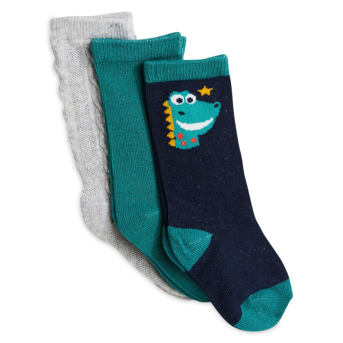 IN EXTENSO Chaussettes hautes dinosaures bébé garçon