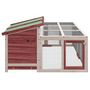 Voir la diapositive 5 : VIDAXL Clapier moka 144x123x67,5 cm bois de pin massif