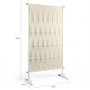 Voir la diapositive 5 : ID MARKET Paravent extérieur claustra décoratif 80 x 150 cm sangles beige et métal blanc