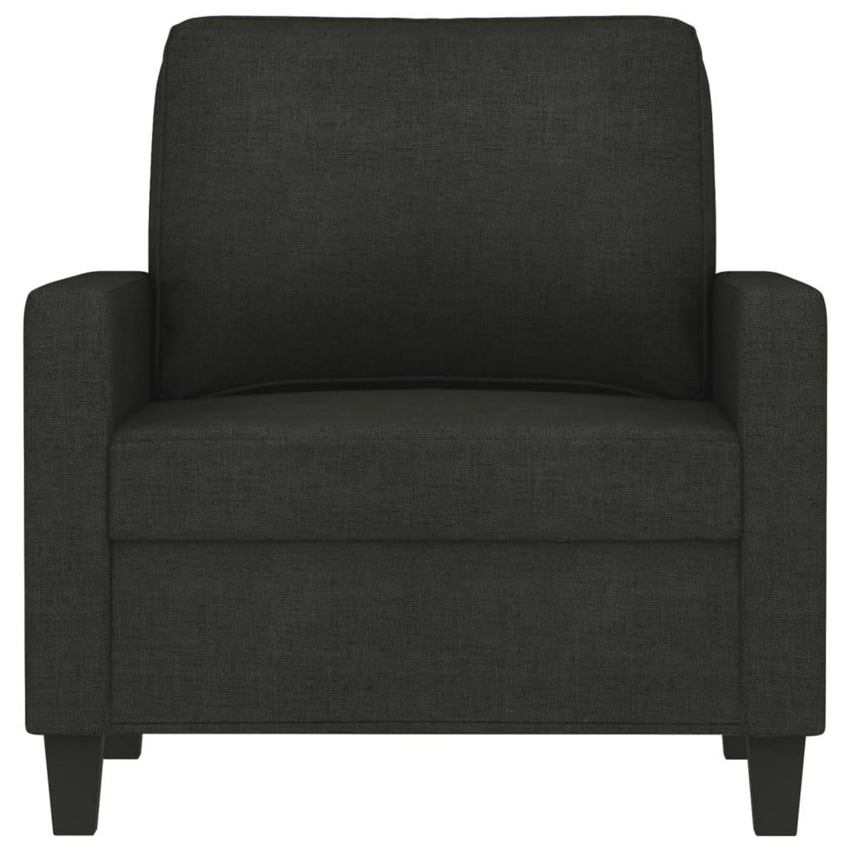 VIDAXL Fauteuil Noir 60 cm Tissu