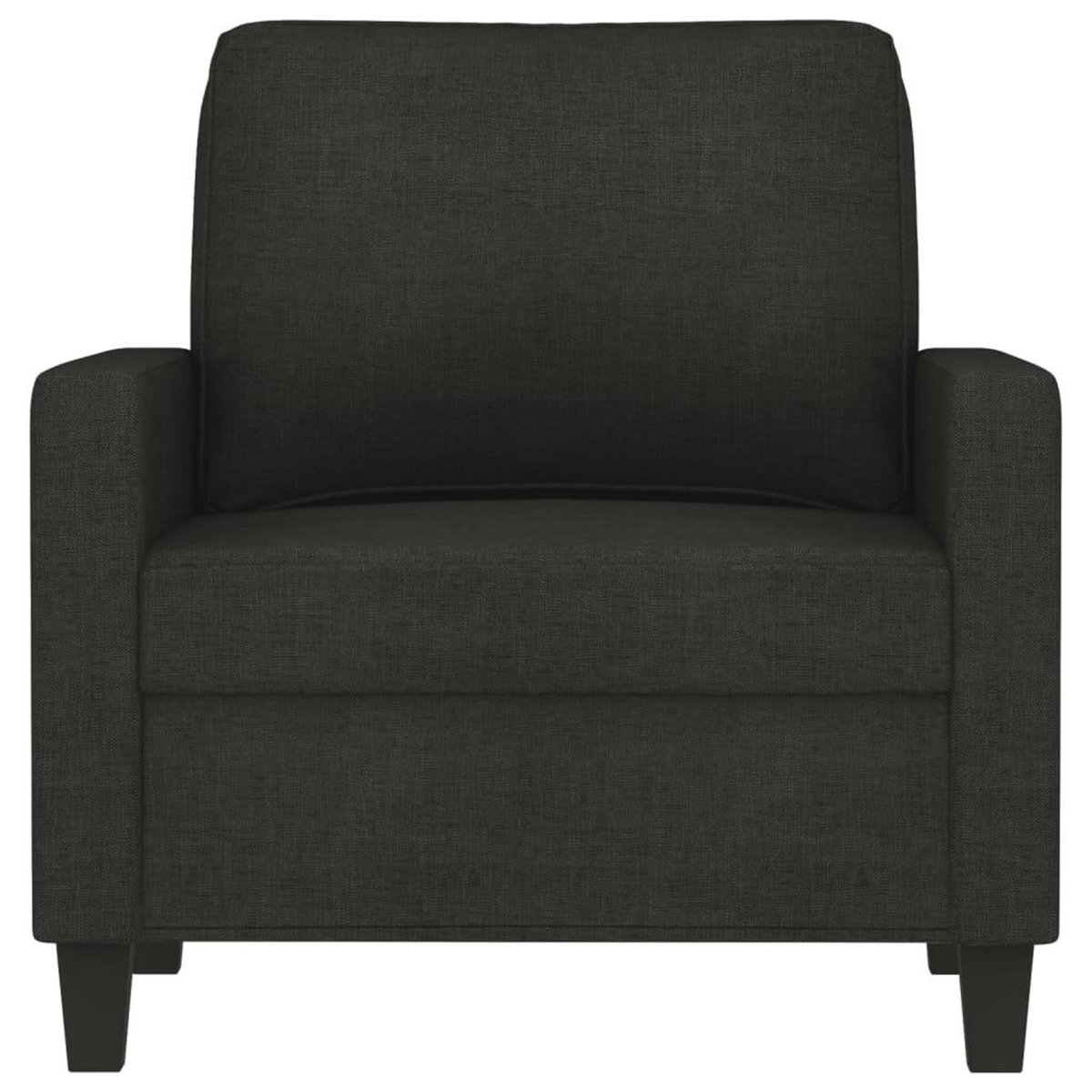 VIDAXL Fauteuil Noir 60 cm Tissu