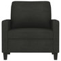Voir la diapositive 3 : VIDAXL Fauteuil Noir 60 cm Tissu