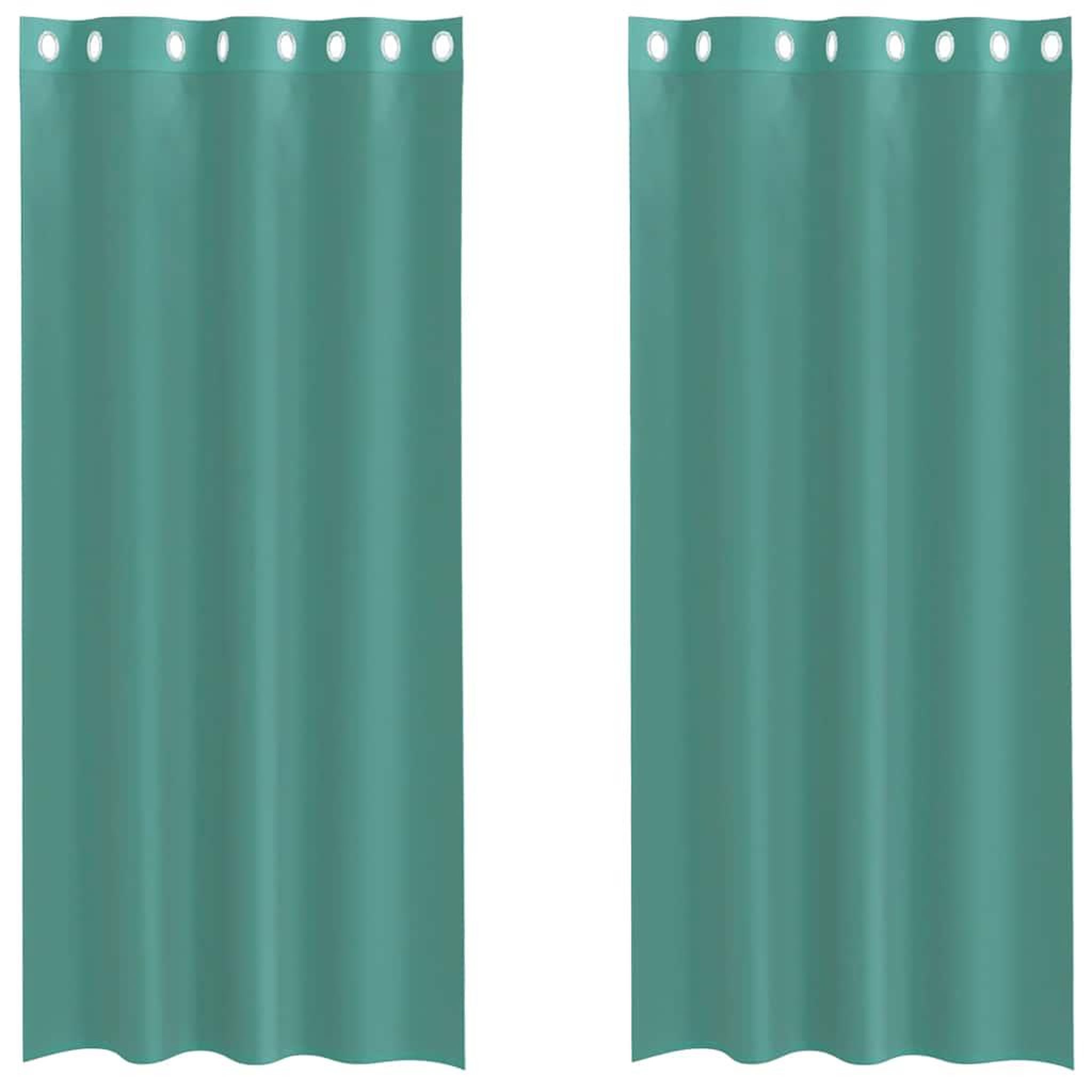 Voir la diapositive 2 : VIDAXL Rideaux en voile avec œillets 2 pcs turquoise