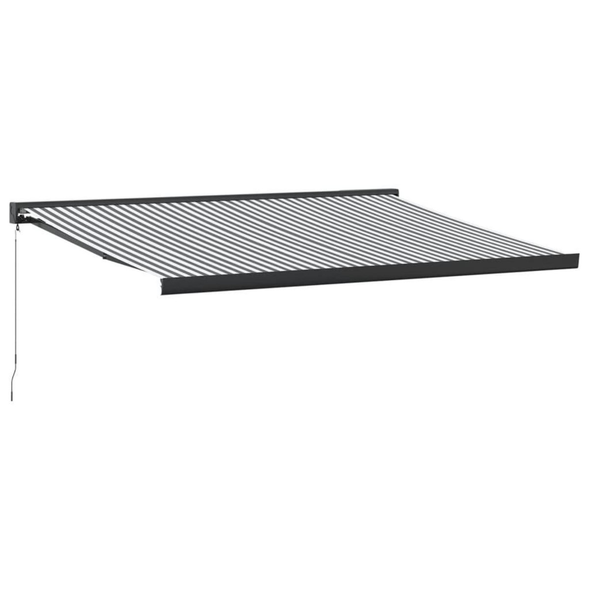 VIDAXL Auvent retractable anthracite et blanc 4,5x3 m tissu/aluminium