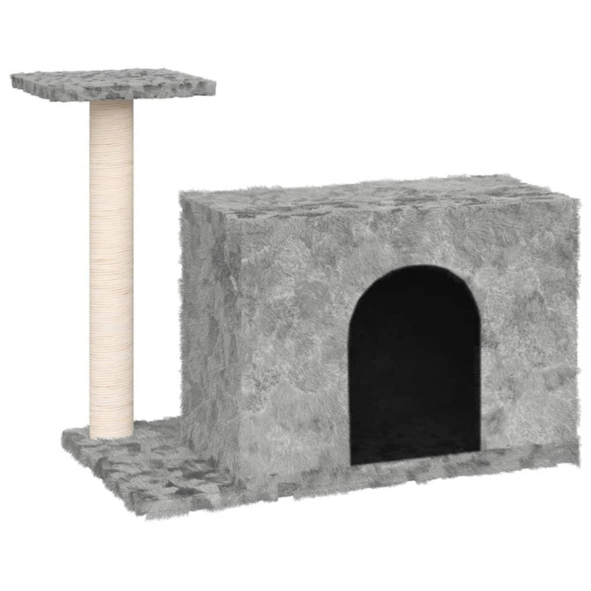 VIDAXL Arbre a chat avec griffoir en sisal Gris clair 51 cm