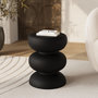 Voir la diapositive 2 : Rendez vous déco Table d'appoint ronde en métal noir D35 cm-Cléo