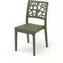 MARKET24 Lot de 4 chaises de jardin TETI ARETA - 52 x 46 x H 86 cm - Vert olive