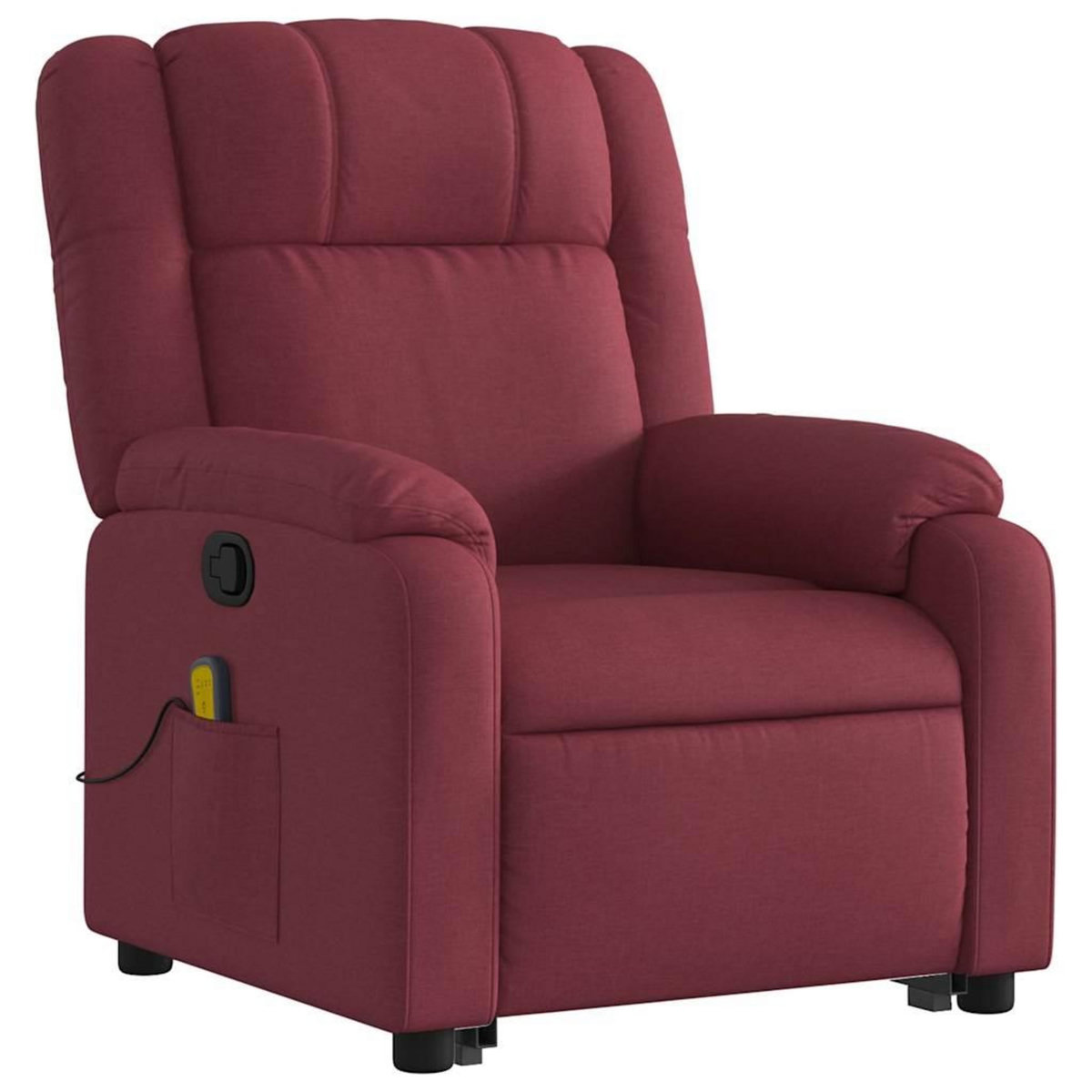 VIDAXL Fauteuil inclinable de massage Rouge bordeaux Tissu
