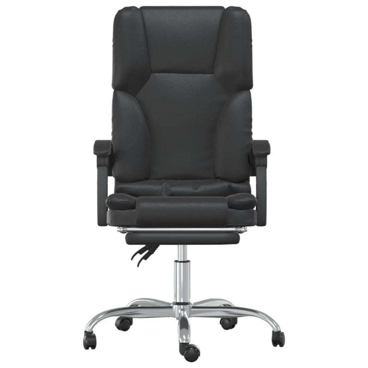 VIDAXL Fauteuil de massage inclinable de bureau Noir Similicuir
