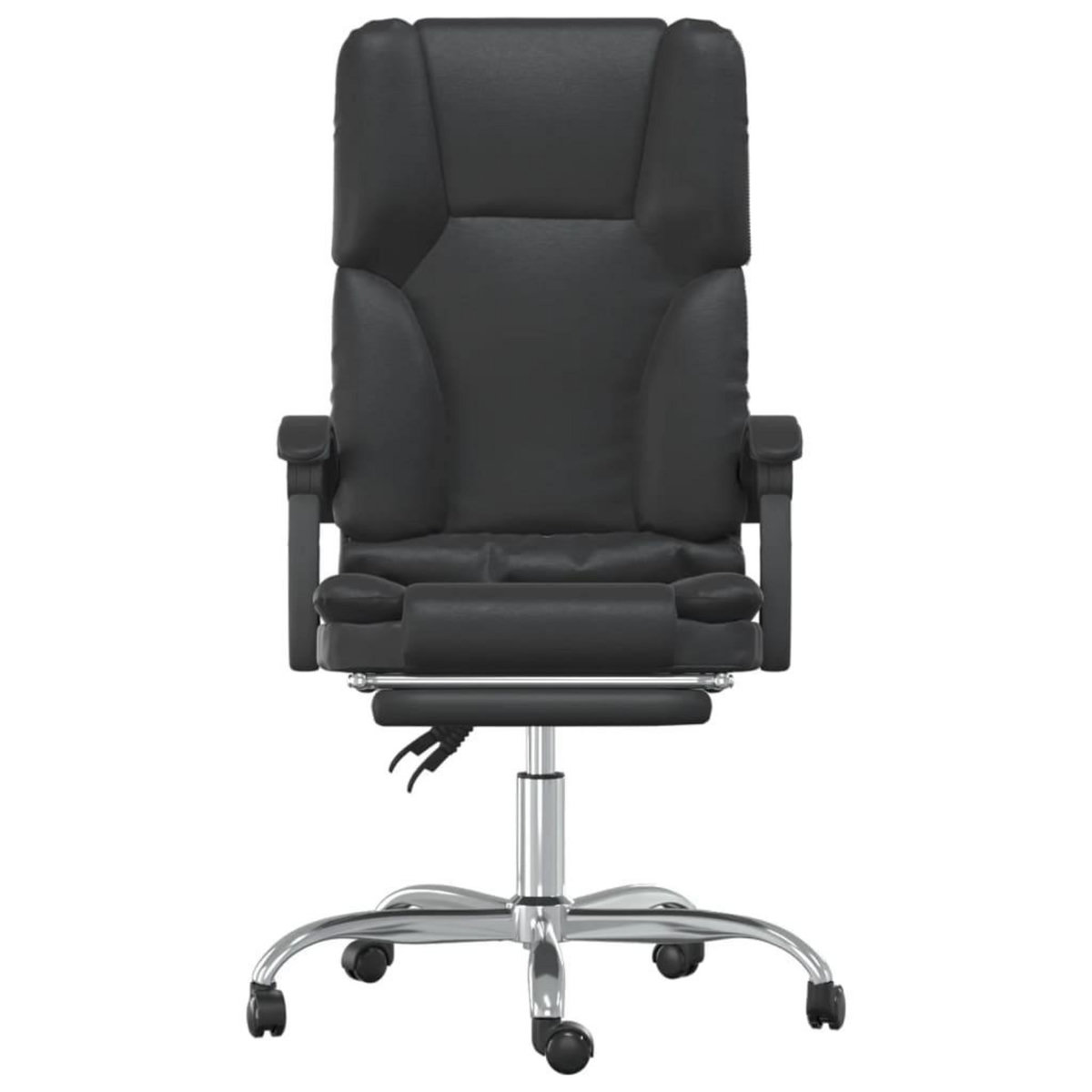VIDAXL Fauteuil de massage inclinable de bureau Noir Similicuir
