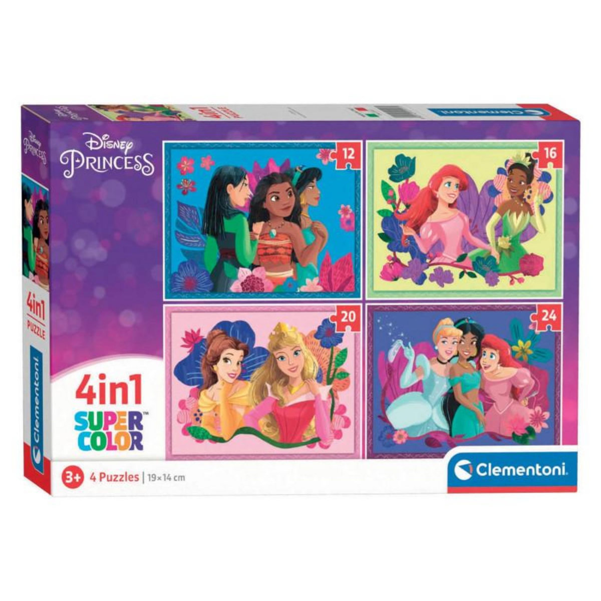 CLEMENTONI Clementoni Puzzles Disney Princess, 4in1 21517
