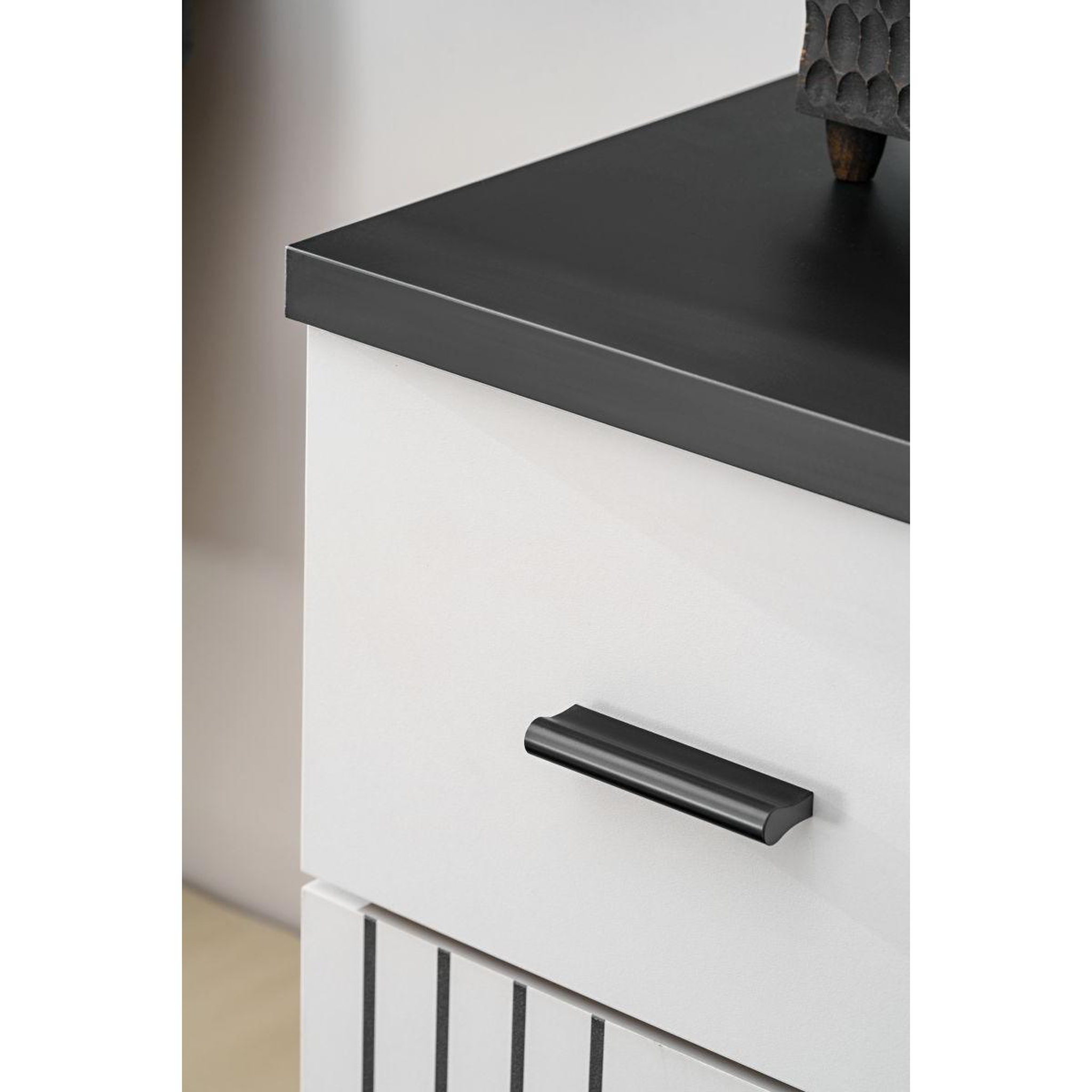 Voir la diapositive 3 : Paris Prix Meuble de rangement  hugo  96cm gris & noir