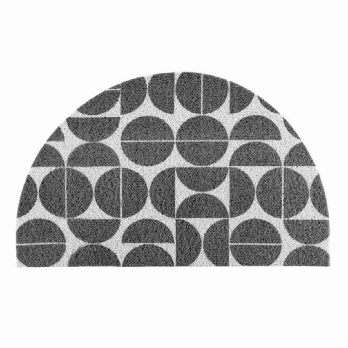 Paris Prix Tapis d'Entrée Demi-Lune  Cosmix  45x75cm Gris