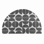 Paris Prix Tapis d'Entrée Demi-Lune  Cosmix  45x75cm Gris