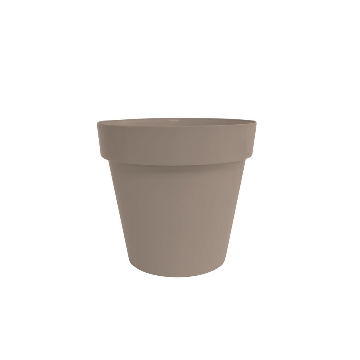 Pot en plastique à roulettes - D80cm - Taupe