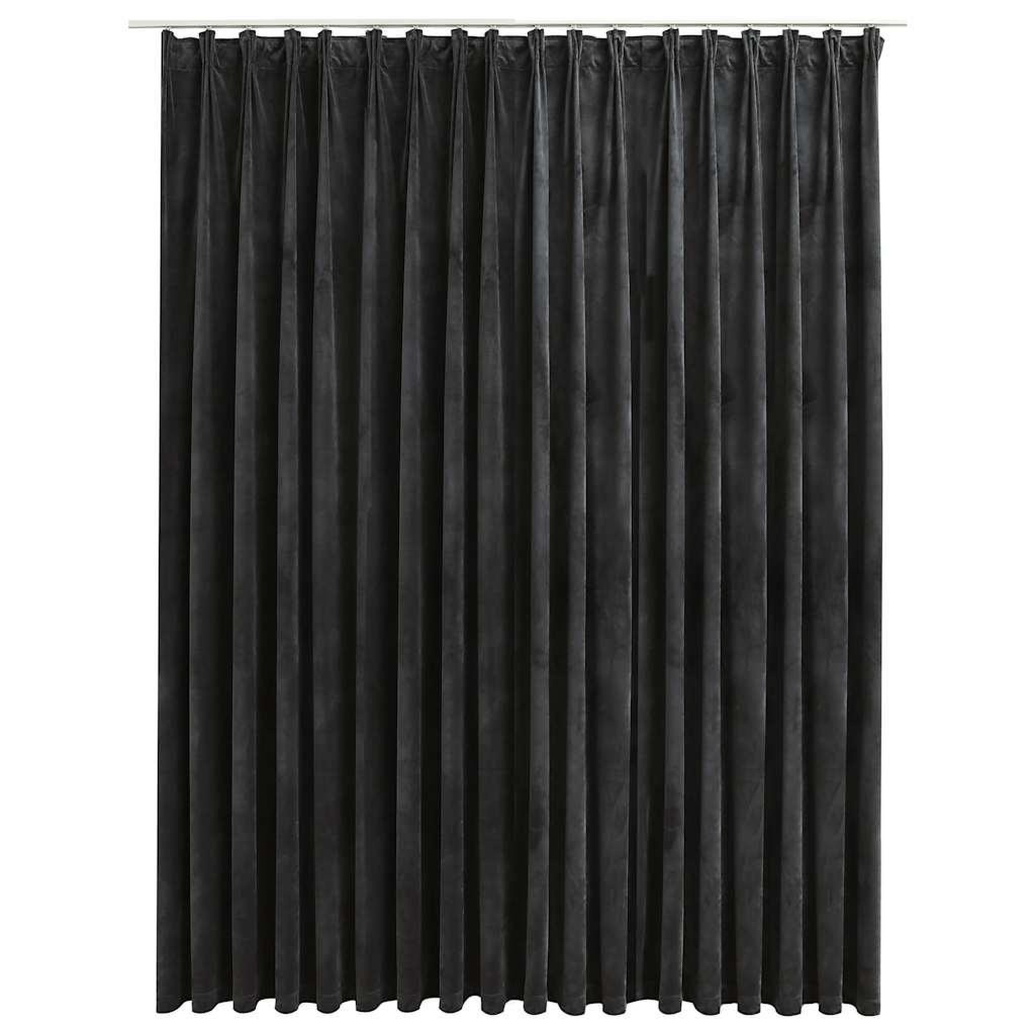 Voir la diapositive 2 : VIDAXL Rideau occultant avec crochets Velours Anthracite 290x245 cm