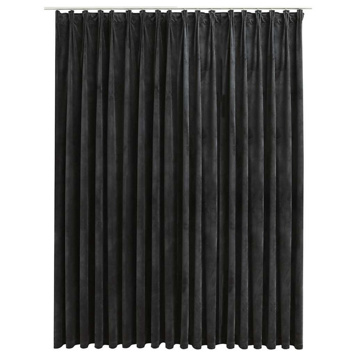 VIDAXL Rideau occultant avec crochets Velours Anthracite 290x245 cm