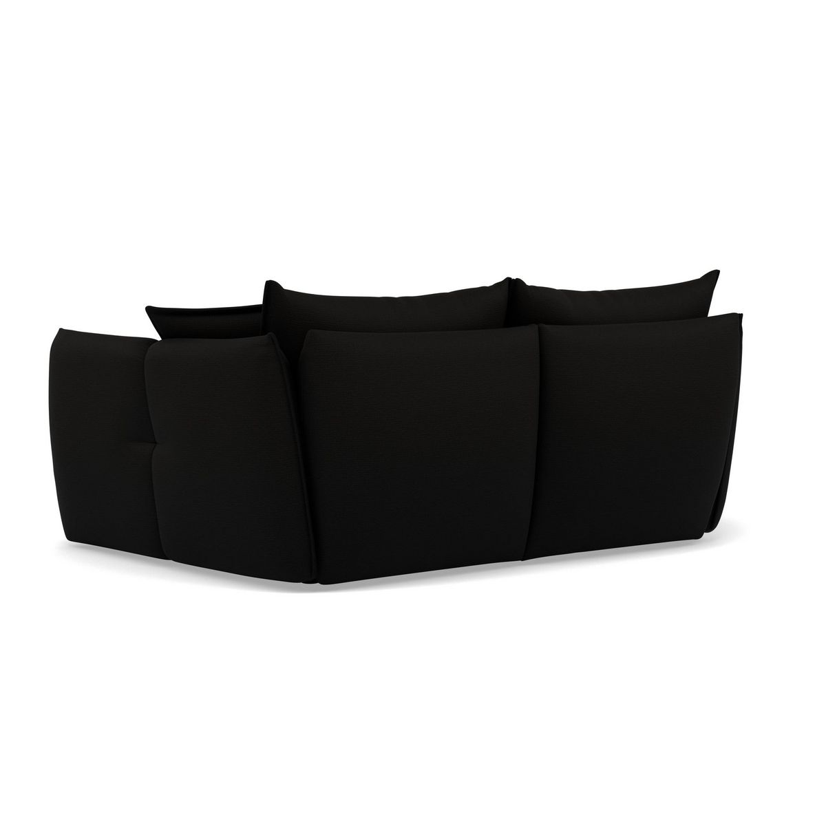 LISA DESIGN Cassiopee - canapé droit 3 places assise profonde en tissu texturé