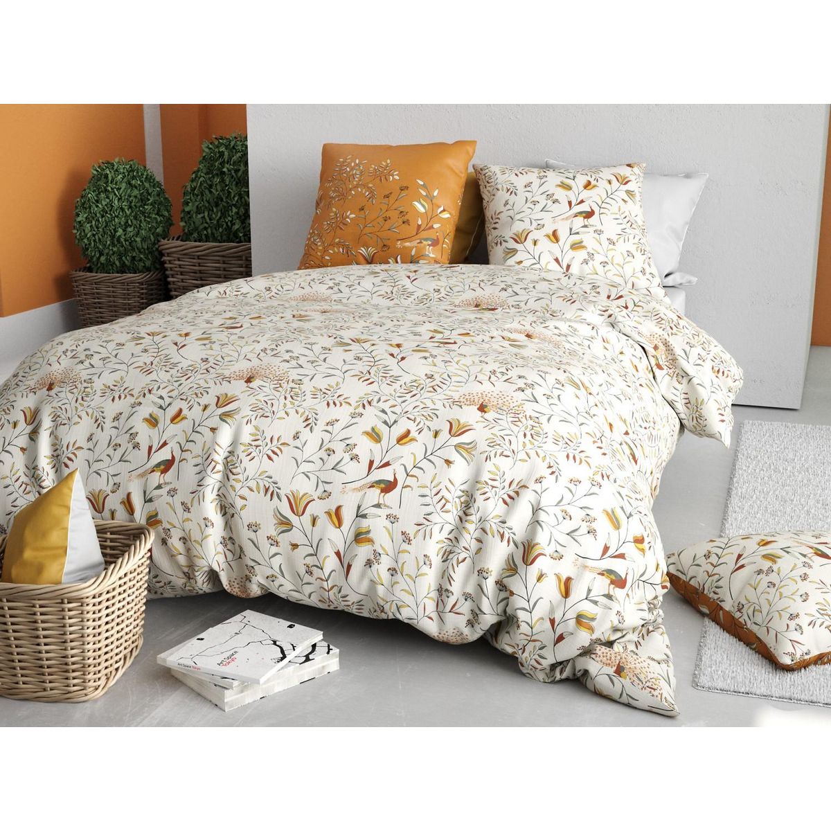 ATELIER DU COTON Parure Housse De Couette 100% Coton 57fils Demil