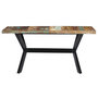 Voir la diapositive 2 : VIDAXL Table a manger 140x70x75 cm Bois de recuperation massif