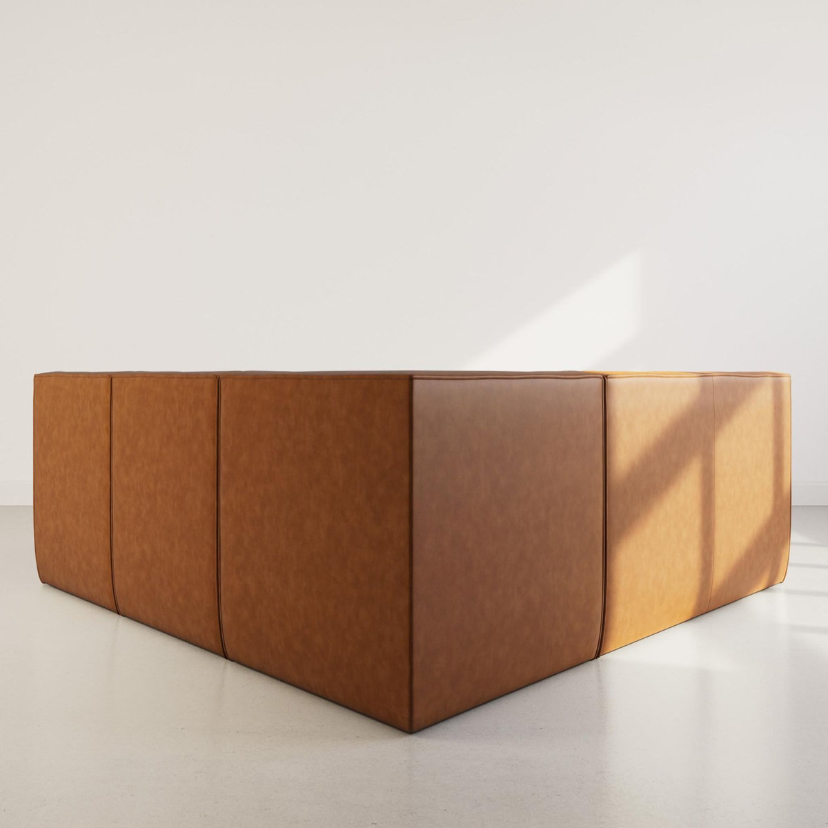 LISA DESIGN Alya - canapé modulable d'angle réversible 5 places en simili