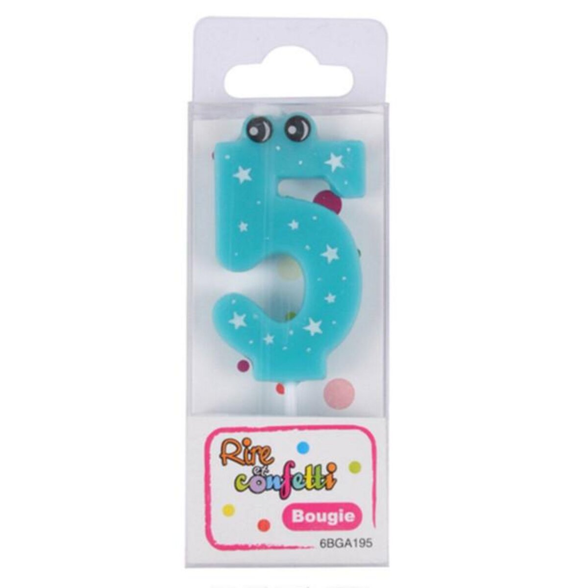 Paris Prix Bougie d'Anniversaire  Chiffre 5  5cm Bleu