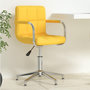 Voir la diapositive 1 : VIDAXL Chaise pivotante de bureau Jaune moutarde Tissu