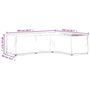 Voir la diapositive 6 : VIDAXL Housse de salon de jardin en forme de L 16 œillets 260x210x80cm