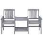 Voir la diapositive 5 : VIDAXL Chaises de jardin avec table a the et coussins Acacia solide