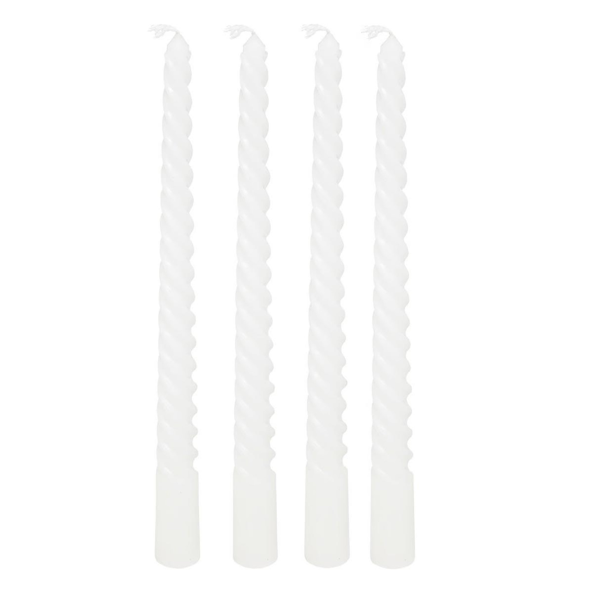 ATMOSPHERA Lot de 4 bougies bâton  hugo  180g blanc